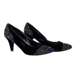 J Renee Vintage Black Beaded Heel